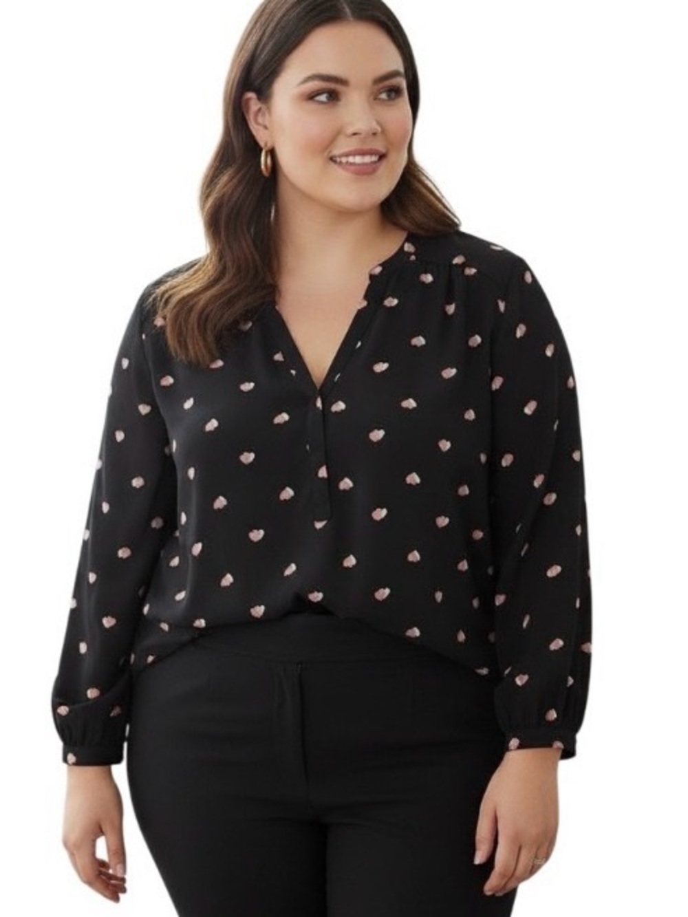 Torrid Harper blouse with heart print size 2 XL